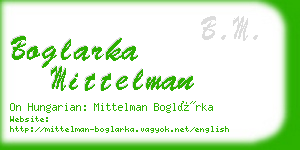 boglarka mittelman business card